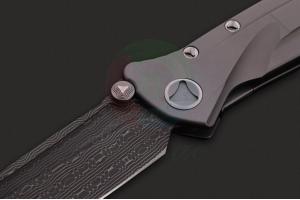 美国原装正品MICROTECH微技术Socom Selta Tanto大马士革钢钛合金柄战术折叠刀