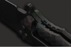 DDR Darrel Ralph达雷尔·拉尔夫定制作品GH-3D僵尸款枪柄式钛合金柄几何头快开折叠刀