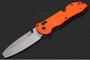 正品美国BENCHMADE蝴蝶Triage系列916 ORG橙色G10柄N680不锈钢全刃多用救援折刀