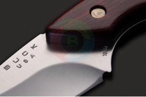 美国原装正品进口Buck巴克0195RWS-B Mini Alpha紫檀木柄微凹研磨刃迷你阿尔法小猎刀