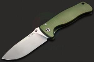 意大利原装正品进口Lion steel钢狮SR-2A GS绿色阳极氧化铝合金柄Sleipner不锈钢战术折刀