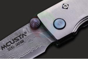 原装正品进口日本MCUSTA传世家徽MC95D VG-10不锈钢大马士革钢绅士折叠刀