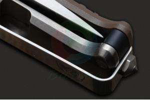 意大利原装正品进口美国DPX装备DPHSF124灰色涂层平磨半齿刃3D雕刻钛柄应急救援折刀