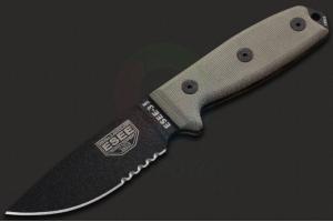 原装正品进口ESEE公司美国著名丛林刀3MIL-S黑色粉末涂层平磨半齿刃军版战斗直刀