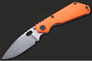 美国原装正品进口STRIDER挺进者SNG-CC橘色G10/钛合金双材质柄石洗平磨刃战术折叠刀