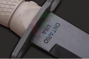 美国进口ONTARIO安大略 OKC10 Bayonet System沙色橡胶柄几何头半齿刃军用战术刺刀