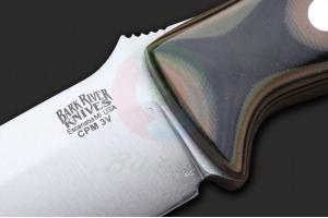 美国Bark River knives巴克河BA07221GMSC迷彩G10柄缎面水滴头CPM 3V钢大型户外开山刀