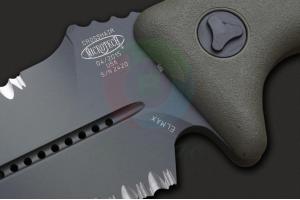 美国正品MICROTECH微技术101-2 Crosshair Green Camo PS迷彩双锋双半齿军用战斗直刀
