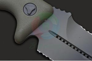 美国正品MICROTECH微技术101-2 Crosshair Green Camo PS迷彩双锋双半齿军用战斗直刀