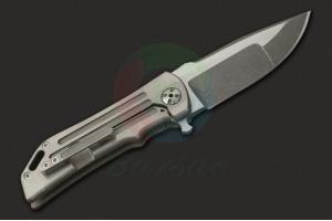 美国定制手工刀匠DDR Darrel Ralph达雷尔·拉尔夫AXD系列手工定制版双色水滴头战术折刀