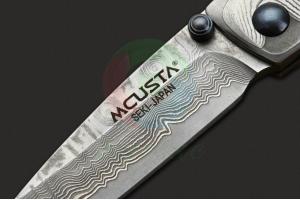 日本原装正品MCUSTA传世家徽MC-0034D和风设计Tsuchi 搥 大马士革钢绅士口袋战术折刀