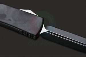 美国MICROTECH微技术经典款Ultratechx系列 122-1CF 锻面双锋刺刀刃双动弹簧直出自动跳刀