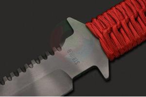美国高端品牌刀具STRIDER挺进者BN-SS虎斑纹几何头PSF27钢红色伞绳一体柄军用战术直刀