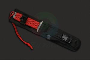 美国高端品牌刀具STRIDER挺进者BN-SS虎斑纹几何头PSF27钢红色伞绳一体柄军用战术直刀