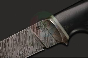 著名俄罗斯手工刀具品牌Olamic Cutlery永恒刀具米卡塔柄大马士革钢野外狩猎直刀