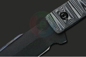 美国进口名刀Crusader Forge十字军锻造刀具TCFM02黑白迷彩G10柄双锋双刃格斗直刀