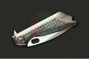 MICROTECH微技术MSG-3 Marfione与Mick Strider合作定制款石洗缎面拉丝双色刃战术折刀