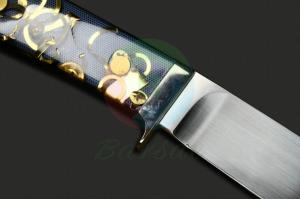 日本名匠手工作品Tomzy刀具Tomokazu Arakawa 荒川知芳 缎面拉丝刀高端手工直刀