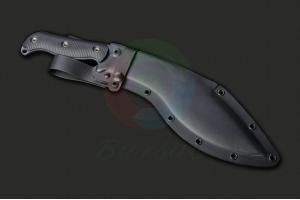 美国RMJ战斧Ryan Johnson设计锻造 Kukri 黑色G10手柄 圆月弯刀尼泊尔大狗腿生存猎刀