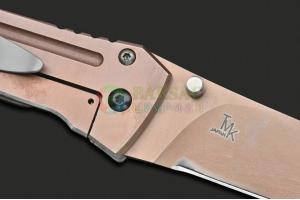 日本手工刀匠Nemoto 根本朋之 KOHRIN 香林 G10柄一体式框架锁褐色刃战术防身折叠刀