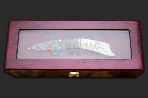 美国刀匠协会大师肯尼斯·金手工锻造 钻石王冕 大马士革钢珍珠贝母柄高档收藏折叠刀
