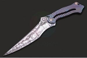 G9战术刀展展品美国战术刀大师史蒂夫·瑞安 狂暴凶兽 CPM154粉末钢战术折叠刀