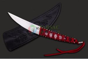 意大利知名刀匠丹尼·穆拉全手工打造不锈钢珍珠鱼皮柄随身防卫防身战术直刀