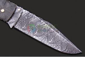AKI名匠瑞典刀匠协会主席卡吉·艾博腾森 北欧精灵 大马士革钢高端精美折叠小刀