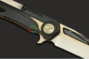 日本手工刀匠Dew Hara 原龙一 MINA-II 水雫 多层杜安铝柄OU-31钢回型刀头定制版战术折刀