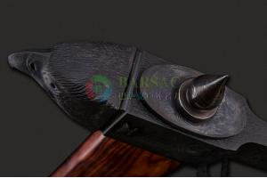 巴西手工名匠罗德里戈·拉贝罗纯手工锻造 雄鹰战斧 大马士革钢高端收藏战术斧子