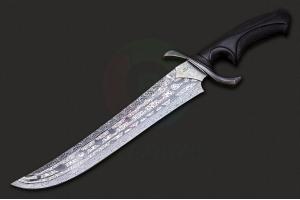 瑞典国宝AKI北欧第一刀具大师罗杰·博格三段拼图大马士革钢精品艺术收藏战术军刀
