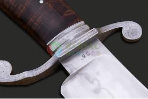 美国ABS刀匠协会MS状元大师肖恩·麦金泰尔手工烧刃锻造钢相思木退役特战军刀