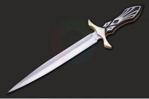 AKI艺术刀协会初代成员美国刀匠协会名匠丹·达格特名作ATS34不锈钢研磨刃战术短剑