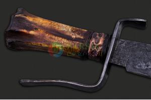 美国刀匠协会名家约翰·科赫印第安风格高端名作原始缎纹1095高碳钢战术博伊猎刀