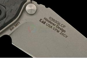 美国Zero Tolerance 零误差 0393GLCF 发光碳纤维钛合金柄石洗刃助力快开战术折叠刀