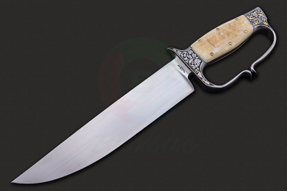 2018年美国ICCE国际刀展最佳博伊奖--意大利著名刀匠米可·迪帕科全手工打造大型精品收藏博伊狩猎军刀