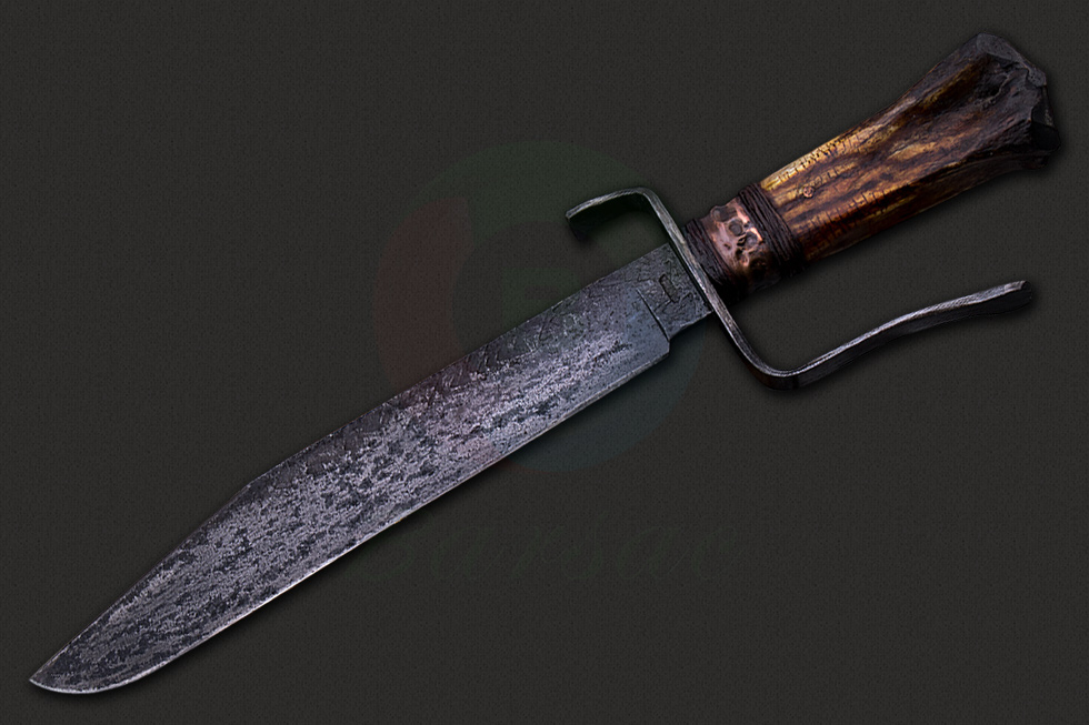 原装正品进口美国刀匠协会名家约翰·科赫印第安风格高端名作高硬度中大型战术博伊猎刀